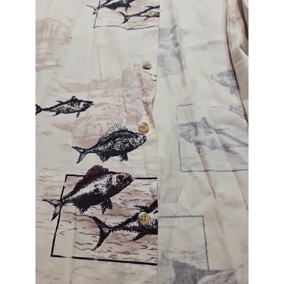 Munsingwear Mens XL Button Down Short Sleeve Fish Shirt Outdoors - Picture 13 of 16